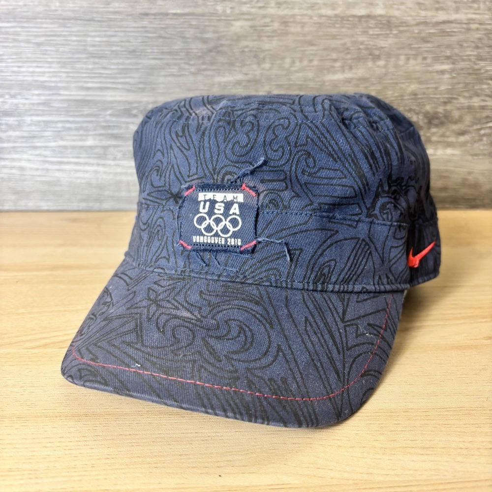 Team USA Hat Cap Strap Back Mens Blue Red Olympics Vancouver 2010 Winter Nike